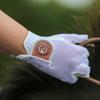 eGlove - eQUEST GripPro X-LITE Horse Riding Gloves - Lightweight, Breathable, Grippy Non-Slip Material - Comfort Mesh Back - Touchscreen Gloves (White - Rose Gold Glitter Cuff, XXX-Small) view 2