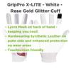 eGlove - eQUEST GripPro X-LITE Horse Riding Gloves - Lightweight, Breathable, Grippy Non-Slip Material - Comfort Mesh Back - Touchscreen Gloves (White - Rose Gold Glitter Cuff, XXX-Small) view 3