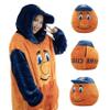 Plushible Wearable Blanket Hoodie - Oversized Syracuse University Otto the Orange Long Sleeve Sweatshirt Pocket - 2-in-1 Oversized Hoodie Blanket Pillow - Cozy Snugible Gifts for Men and Women view 1