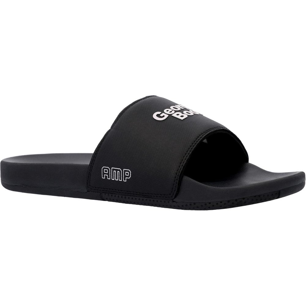 Georgia Boot AMP Slide Sandal, Black, Size 5(M)