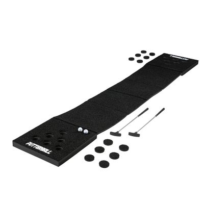 PutterBall Golf Game Set The Original - Includes 2 Putters, 2 Golf Balls, Black Putting Mat, Hole Covers - Best Backyard Party Game Set