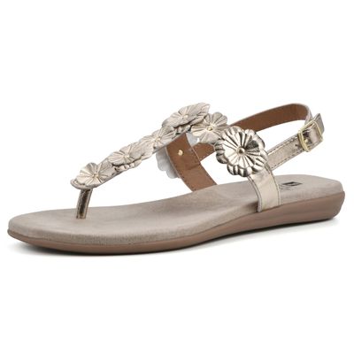 WHITE MOUNTAIN Women's Liftoff Sandal, Gold/Smooth, 6 M