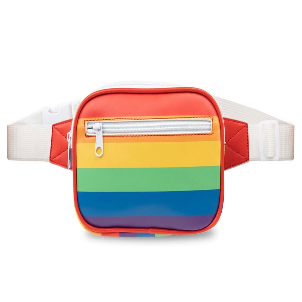 Tipsy Elves Rainbow Packed With Pride Fanny Pack - PRIDE Waist Pack - Flexible Adjustable Strap Waist Belt Multiple Zipper Pockets Store Phone Keys Wallet Essentials