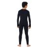 Cuddl Duds Boys Heavyweight Fleece Lined 2 Piece Thermal Underwear Set  Long Sleeve Shirt & Leggings Base Layer for Cold Weather  Winter Clothing Long Johns Lounge Sets for Kids, Black, M view 2