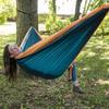 Equip Outdoors Portable Camping Hammock, Hanging Kit Included, One Person Hammock, Cantaloupe and Green view 2