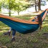 Equip Outdoors Portable Camping Hammock, Hanging Kit Included, One Person Hammock, Cantaloupe and Green view 3