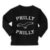 Philly Philly - Sports Eagle Long Sleeve Toddler Cotton Jersey Shirt (Black - Long Sleeve, 4T) view 1