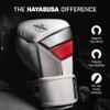 Hayabusa T3 Boxing Gloves for Men and Women Wrist and Knuckle Protection, Dual-X Hook and Loop Closure, Splinted Wrist Support, 5 Layer Foam Knuckle Padding - White/Red, 16oz view 2
