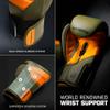 Hayabusa T3 Boxing Gloves for Men and Women Wrist and Knuckle Protection, Dual-X Hook and Loop Closure, Splinted Wrist Support, 5 Layer Foam Knuckle Padding - Green/Orange, 12oz view 4