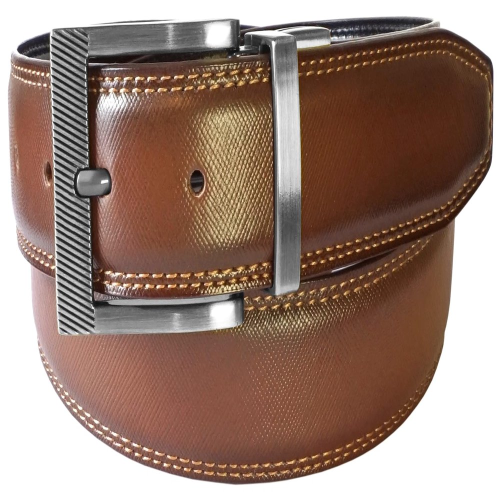Florsheim Perrion Reversible Belt for Men, Size 34, Cognac to Black
