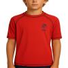 iXtreme Boys Rash Guard - Quick Dry UPF50+ Sun Protection Swimwear Short Sleeve Boys Swim Shirt Infant Toddlers & Big Boy, Size 7, Red view 1