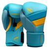 Hayabusa T3 Boxing Gloves for Men and Women Wrist and Knuckle Protection, Dual-X Hook and Loop Closure, Splinted Wrist Support, 5 Layer Foam Knuckle Padding - Blue/Yellow, 12oz view 1