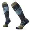 Smartwool Womens Ski Full Cushion Snowpocalypse Pattern Over the Calf Socks Charcoal Small view 1