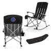 Picnic TIME NCAA Boise State Broncos Outdoor Rocking Camp Chair, XL Heavy Duty Camping Chair for Adults, (Black) view 1