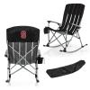 Picnic TIME NCAA Stanford Cardinal Outdoor Rocking Camp Chair, XL Heavy Duty Camping Chair for Adults, (Black) view 1