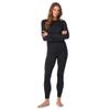 Cuddl Duds Womens Heavyweight Fleece 2 Piece Long Sleeve Thermal Underwear Set Shirt & Leggings Base Layer for Cold Weather Winter Clothing Long Johns Lounge Sets for Women, Black, M view 1