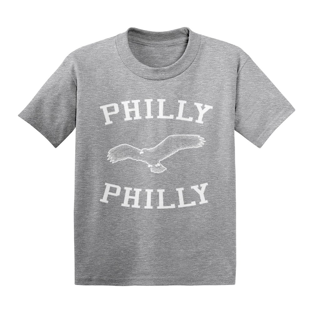 Philly Philly - Sports Eagle Infant/Toddler Cotton Jersey T-Shirt (Light Gray, 5T)