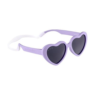 ROSHAMBO Eyewear Blossom Heart Sunglasses for Babies 0-2 Years - Unbreakable Italian Made Baby Eyewear with Strap - BPA-Free Polarized UV Protection