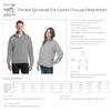 Alpha Omicron Pi Sorority Quarter Zip Sweatshirt - AOPi Cadet Collar Pullover Sweater - AOP Apparel (as1, alpha, l, regular, regular, Ash) view 2