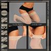 HONENNA Semi Sheer Stay Up Lingerie Thigh High Stockings Lace Top Size A-F, 1 Pair Nude, C/D view 4
