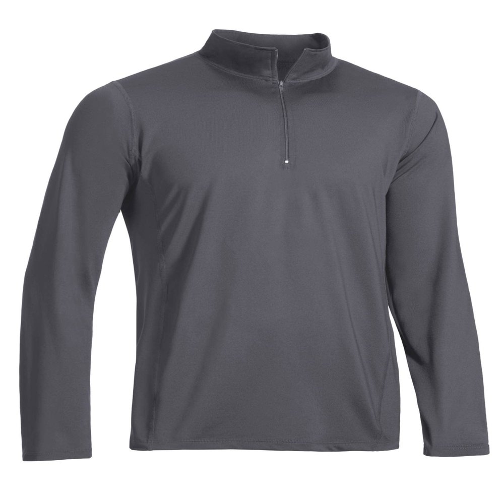 Expert Brand USA-Made Men's Active Performance 1/4 Zip Athletic Pullover Training Jacket for Sports Hiking Gym Running, Charcoal, Large