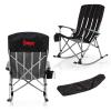 Picnic TIME NCAA Nebraska Cornhuskers Outdoor Rocking Camp Chair, XL Heavy Duty Camping Chair for Adults, (Black) view 1