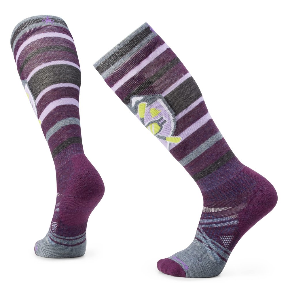 Smartwool Ski Alpine Edge Full Cushion Merino Wool Over The Calf Socks For Men and Women, Purple Iris, X-Large