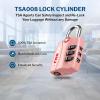 Forge Open Alert TSA Approved Luggage Locks - 3 Digit Combination, Easy Read Dials, Zinc Alloy Body - Ideal Travel Lock for Luggage, Suitcases, Bags & Toolboxes. Pink 2 Locks. view 3