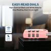 Forge Open Alert TSA Approved Luggage Locks - 3 Digit Combination, Easy Read Dials, Zinc Alloy Body - Ideal Travel Lock for Luggage, Suitcases, Bags & Toolboxes. Pink 2 Locks. view 4