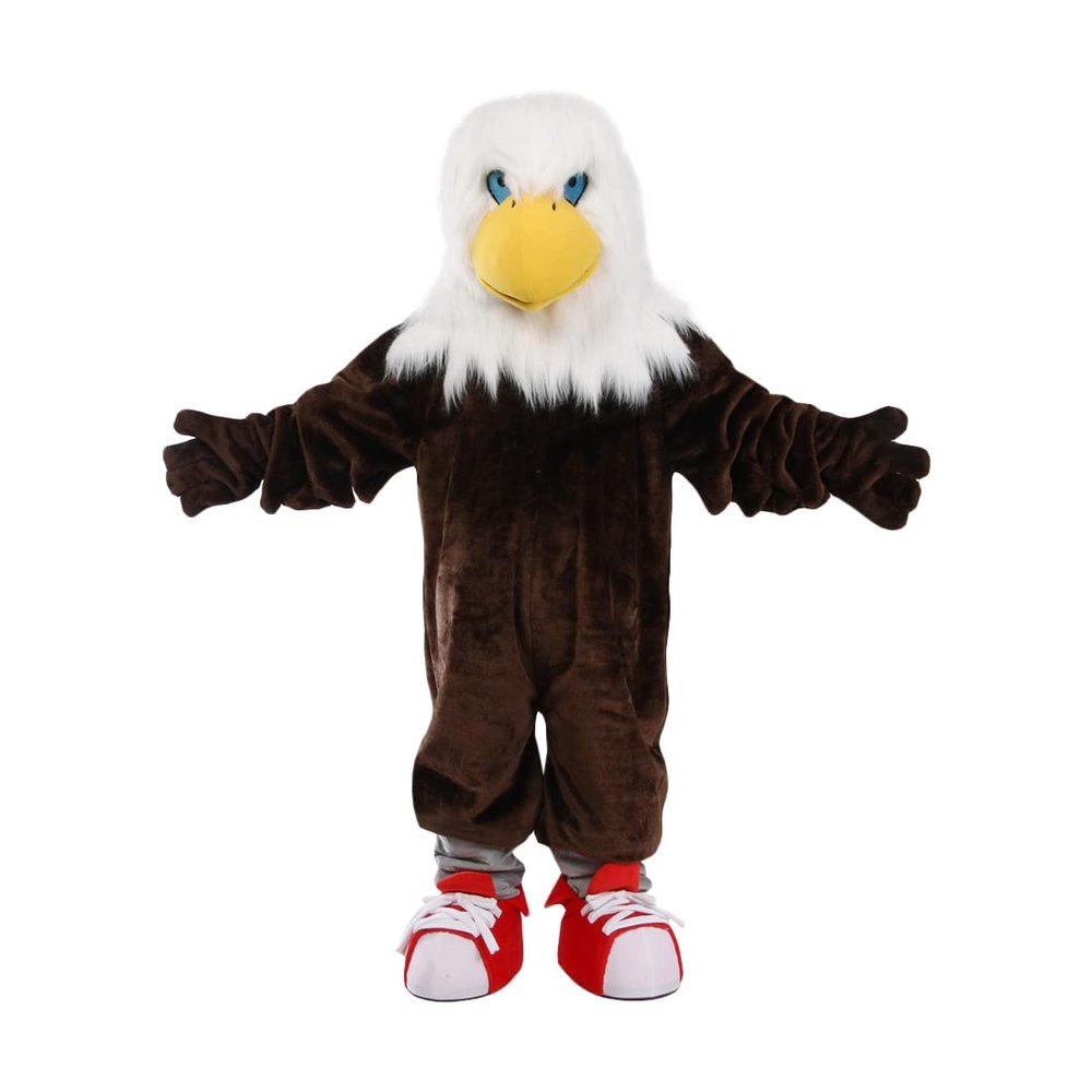Brown Long Hair Eagle Costume Mascot Adult Cosplay Cartoon