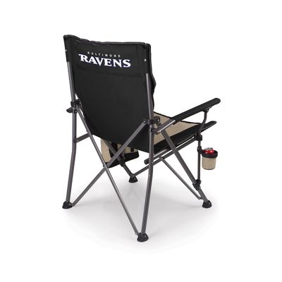 Picnic TIME NCAA Arkansas Razorbacks Big Bear XXL Camp Chair with Cooler, Heavy Duty Beach Chair, 500 lb Capacity Camping Chair with Carry Bag, (Black)