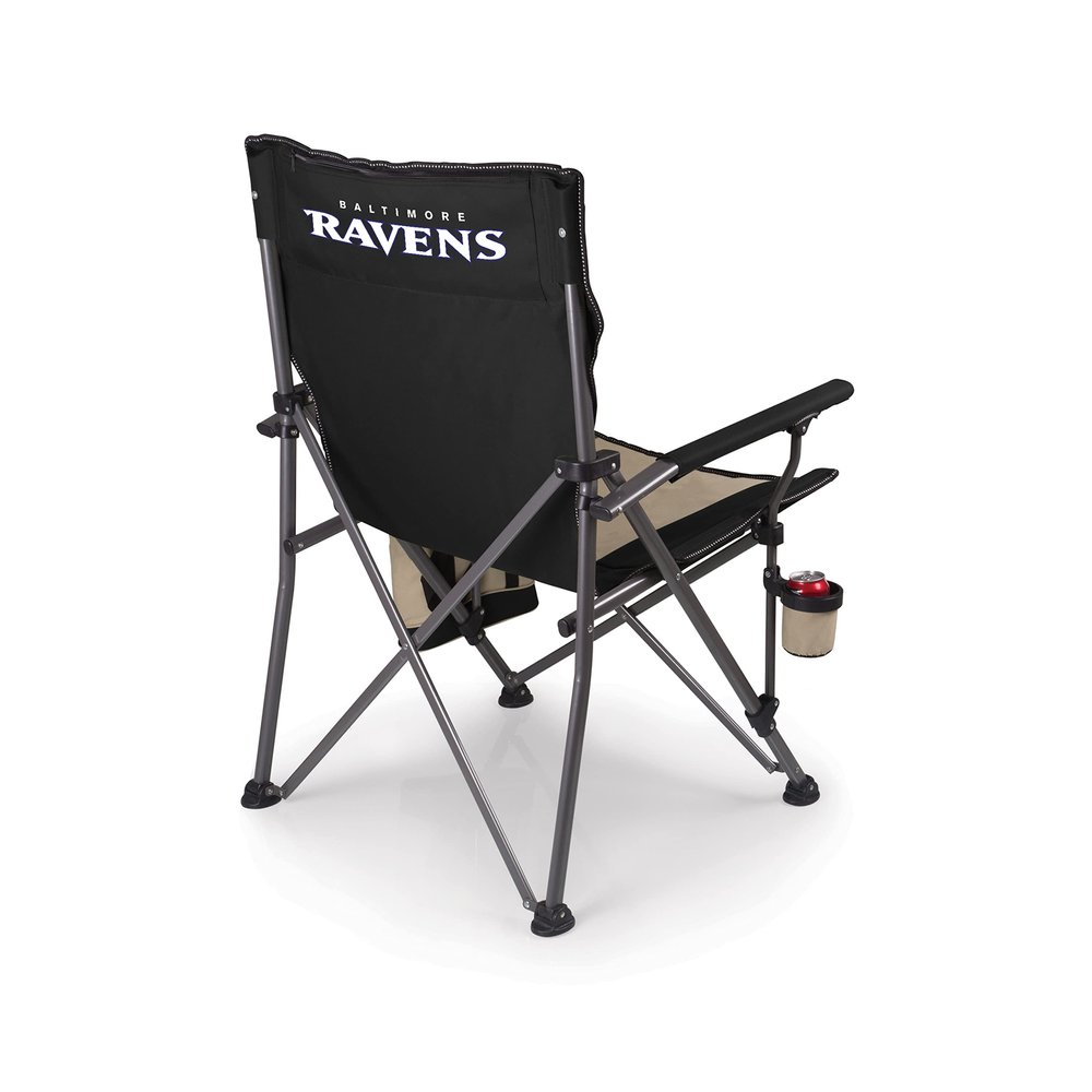 Picnic TIME NCAA Arkansas Razorbacks Big Bear XXL Camp Chair with Cooler, Heavy Duty Beach Chair, 500 lb Capacity Camping Chair with Carry Bag, (Black)