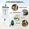 AQUASIV Gravity Water Filter Kit with HFM Carbon & Pre Filter, Gravity Bag & Squeeze Pouch - Lightweight Personal Portable Water Filter - Reliable Camping & Hiking Water Filter (Basecamp Kit) view 4