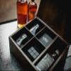 PICNIC TIME NCAA LSU Tigers Whiskey Box Gift Set, Whiskey Glasses Set of 2, Whiskey Stones Gift Set, (Oak Wood) view 2