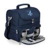 PICNIC TIME NCAA Rhode Island Rams Pranzo Lunch Bag, Insulated Lunch Box with Picnic Set, Lunch Cooler Bag, (Navy Blue) view 4