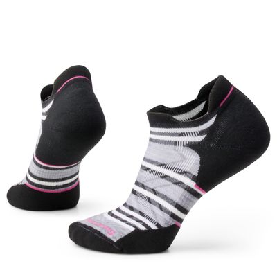 Smartwool Women's Run Targeted Cushion Stripe Low Ankle Black L