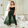 Pants for Women - Zipper Fly Skinny Pants with Skirt (Color : Army Green, Size : X-Small) view 4