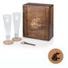 PICNIC TIME NCAA Washington State Cougars Pilsner Craft Beer Set with 2 Beer Glasses, Gift for Beer Lovers, (Acacia Wood) view 1