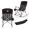 Picnic TIME NCAA Georgia Bulldogs Outdoor Rocking Camp Chair, XL Heavy Duty Camping Chair for Adults, (Black) view 1