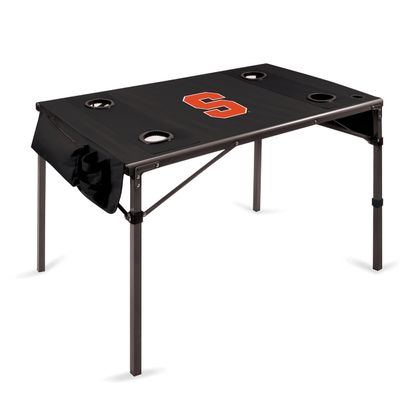 PICNIC TIME NCAA Syracuse Orange Travel Table Portable Folding Table, Camping Table, Outdoor Table with Carry Bag, (Black)