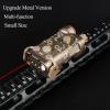 NOBUHIRO Upgrade Metal Airsoft PEQ Box Tactical Aiming Laser Sight, 10 Modes with Red Laser+White Light+IR Laser for Strobe/Constant/Momentary Functions, Fit for AEG GBB CQB Picatinny Rail (Tan) view 2
