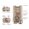 NOBUHIRO Upgrade Metal Airsoft PEQ Box Tactical Aiming Laser Sight, 10 Modes with Red Laser+White Light+IR Laser for Strobe/Constant/Momentary Functions, Fit for AEG GBB CQB Picatinny Rail (Tan) view 4