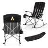 Picnic TIME NCAA App State Mountaineers Outdoor Rocking Camp Chair, XL Heavy Duty Camping Chair for Adults, (Black) view 1