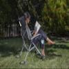Picnic TIME NCAA App State Mountaineers Outdoor Rocking Camp Chair, XL Heavy Duty Camping Chair for Adults, (Black) view 2