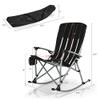 Picnic TIME NCAA Northwestern Wildcats Outdoor Rocking Camp Chair, XL Heavy Duty Camping Chair for Adults, (Black) view 3