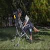 Picnic TIME NCAA Michigan Wolverines Outdoor Rocking Camp Chair, XL Heavy Duty Camping Chair for Adults, (Black) view 2