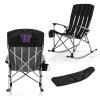 Picnic TIME NCAA Washington Huskies Outdoor Rocking Camp Chair, XL Heavy Duty Camping Chair for Adults, (Black) view 1