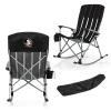 Picnic TIME NCAA Florida State Seminoles Outdoor Rocking Camp Chair, XL Heavy Duty Camping Chair for Adults, (Black) view 1