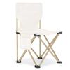 DSFEN Foldable Camping Stool Travel Chair Super Compact Ultralight Weight Carry Out to Hiking, Beach, Camping, BBQ, Picnic, Sketching Fishing Unfolded Size 14.2*14.2*22.8Inches.,White,42cm view 1