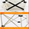 DSFEN Foldable Camping Stool Travel Chair Super Compact Ultralight Weight Carry Out to Hiking, Beach, Camping, BBQ, Picnic, Sketching Fishing Unfolded Size 14.2*14.2*22.8Inches.,White,42cm view 4